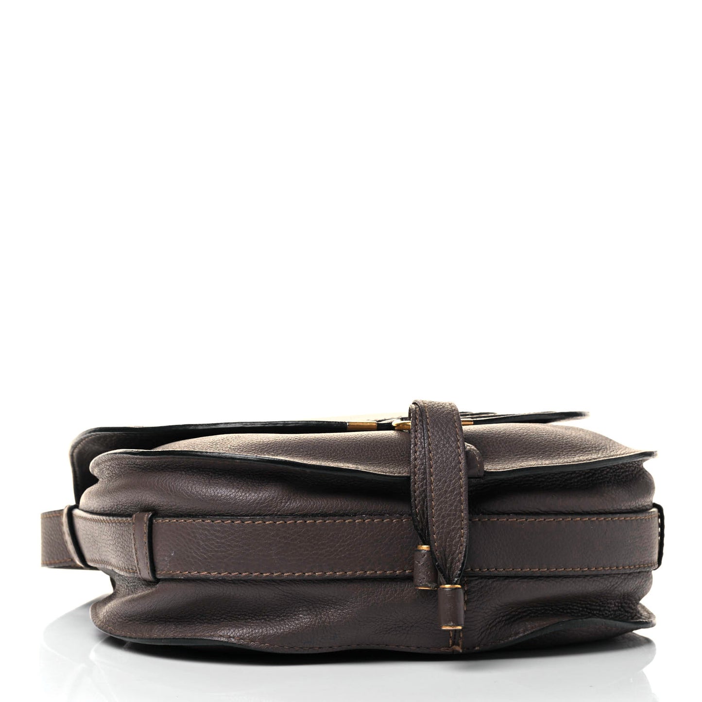 Calfskin Medium Marcie Round Crossbody Bag Truffle