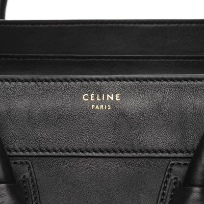 Celine Smooth Calfskin Mini Luggage Black 8 of 9