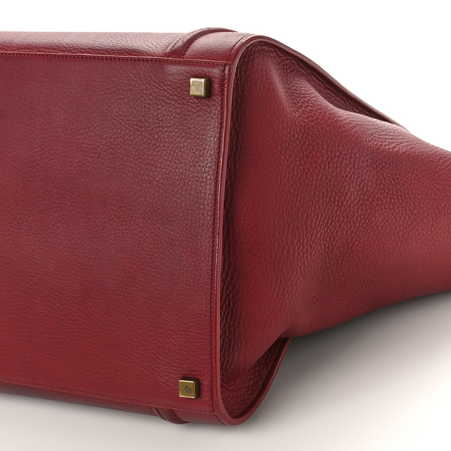 Drummed Calfskin Medium Phantom Luggage Burgundy