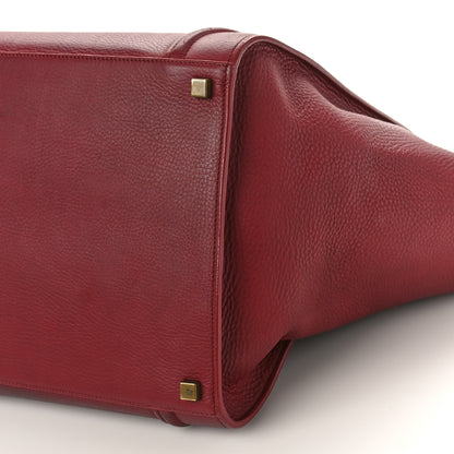 Celine Drummed Calfskin Medium Phantom Luggage Burgundy 9 of 11