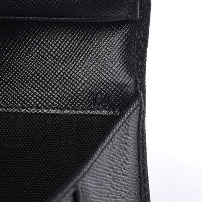 Prada Saffiano Continental Flap Wallet Black 8 of 9