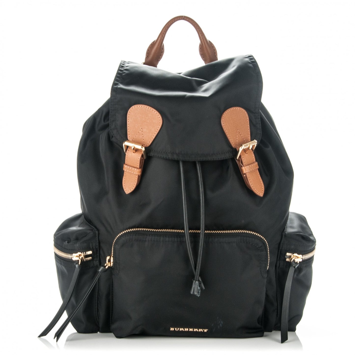 Nylon Large Rucksack Backpack Black