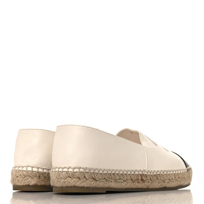 Chanel Lambskin CC Espadrilles 40 White Black 5 of 11