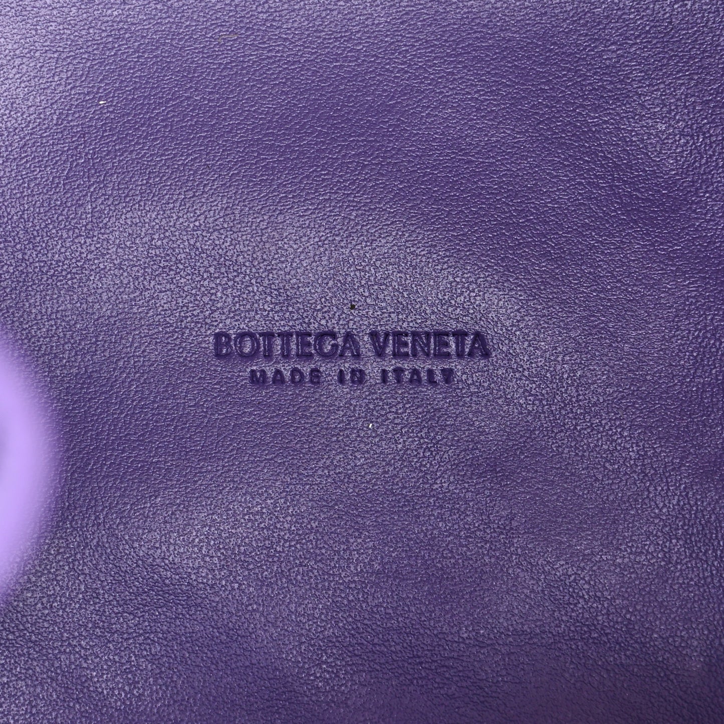 Nappa Intrecciato Small Drawstring Bucket Bag Purple