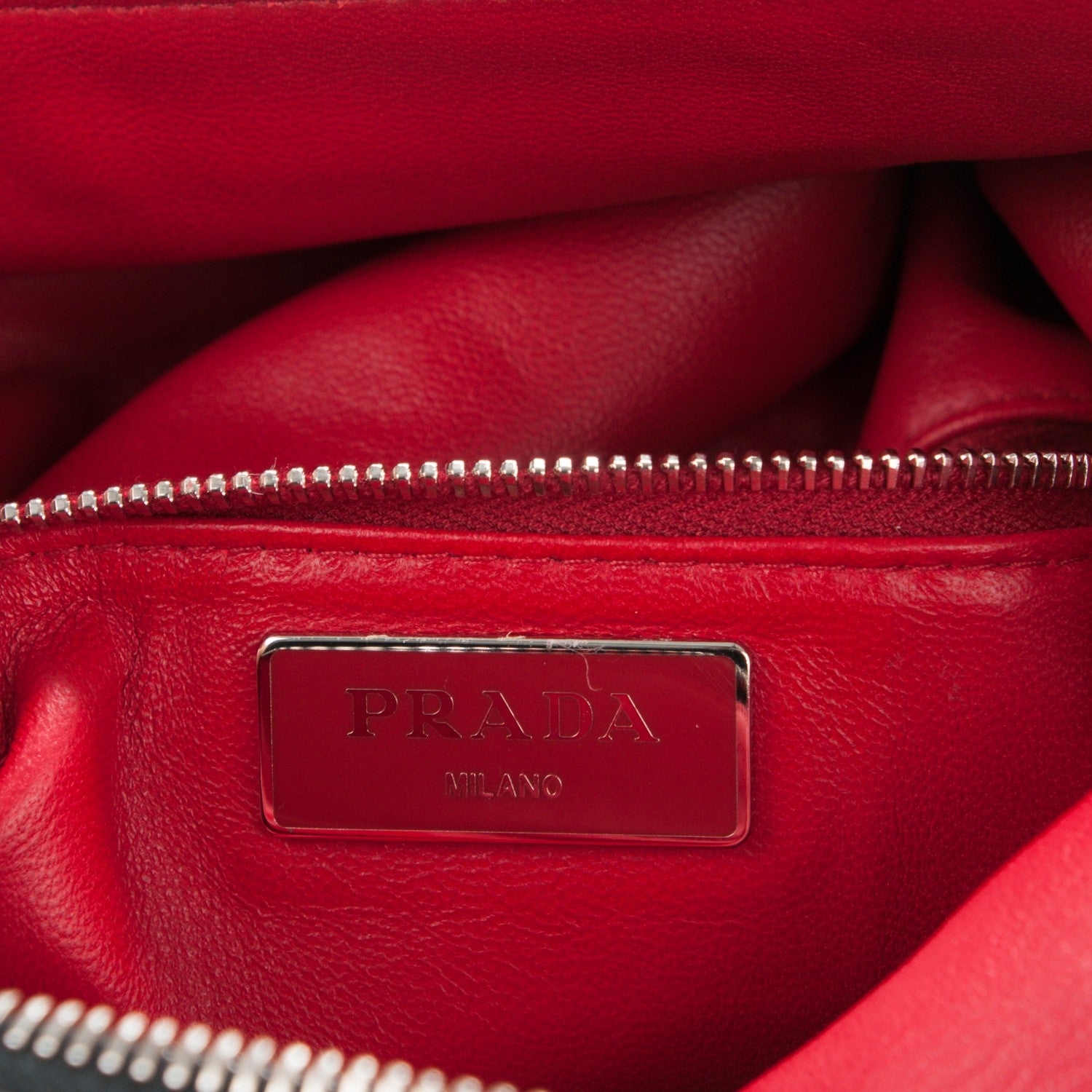 Prada Soft Calf Fold Over Clutch Nero Black 6 of 7