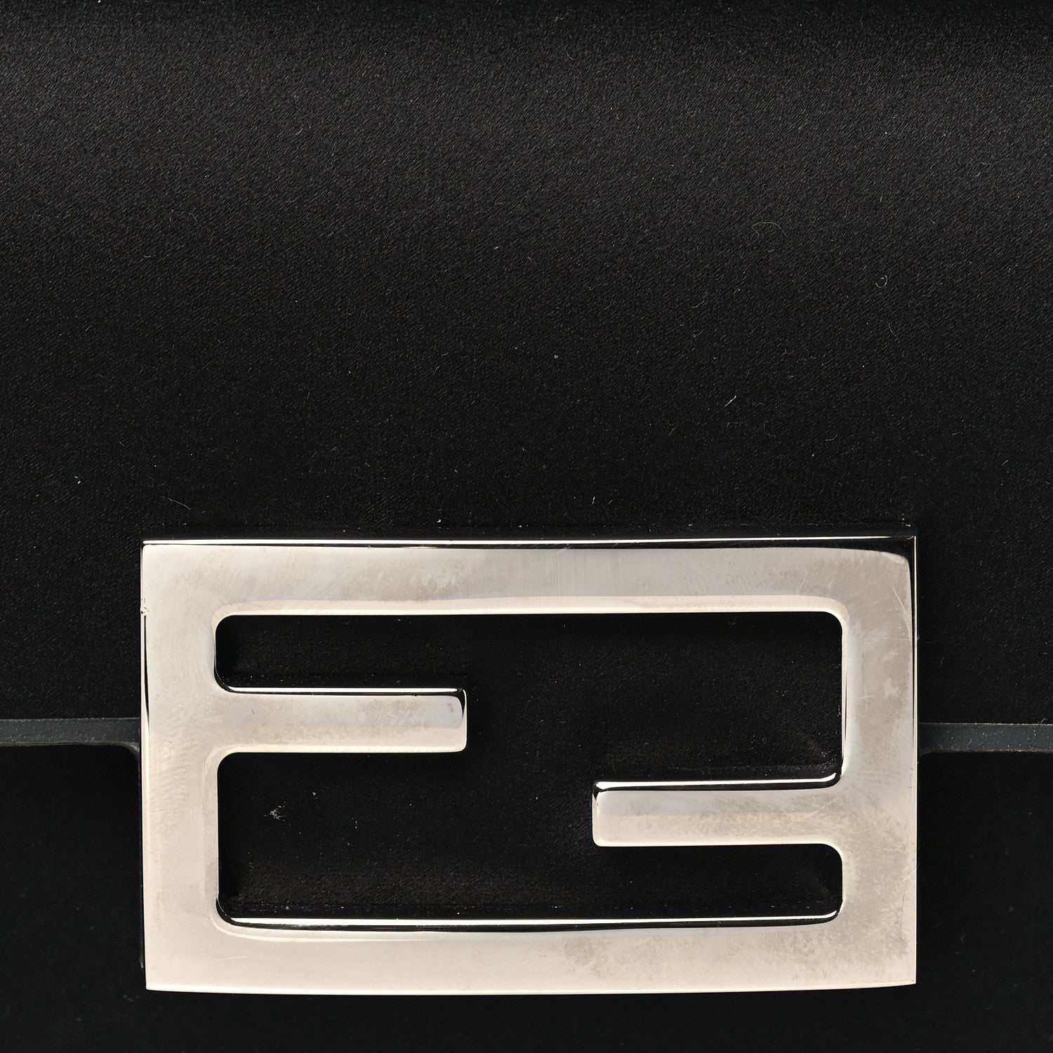 Fendi Silk Satin Phone Baguette Black 8 of 10