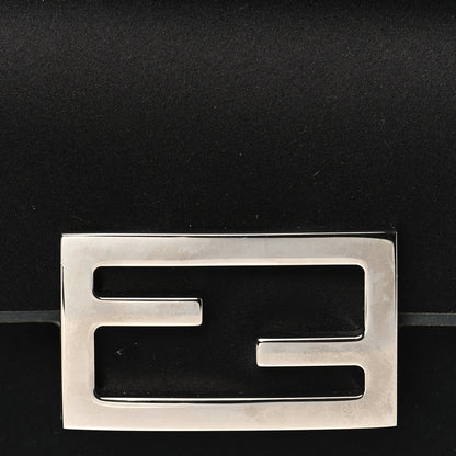 Fendi Silk Satin Phone Baguette Black 8 of 10