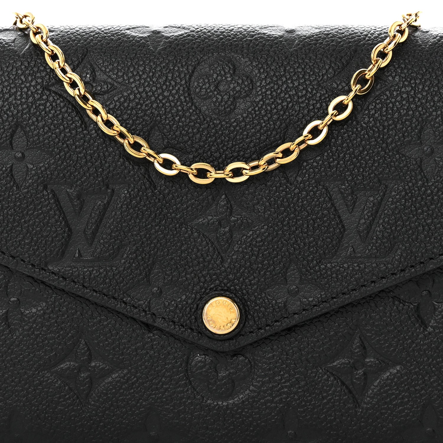 Louis Vuitton Empreinte Pochette Felicie Chain Wallet Black 8 of 15