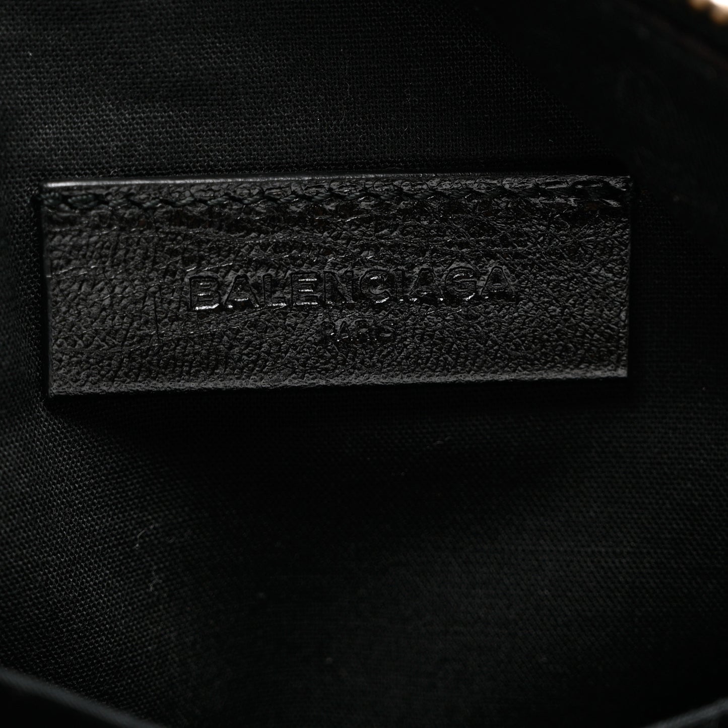 Agneau Classic Hardware Small Pouch Black