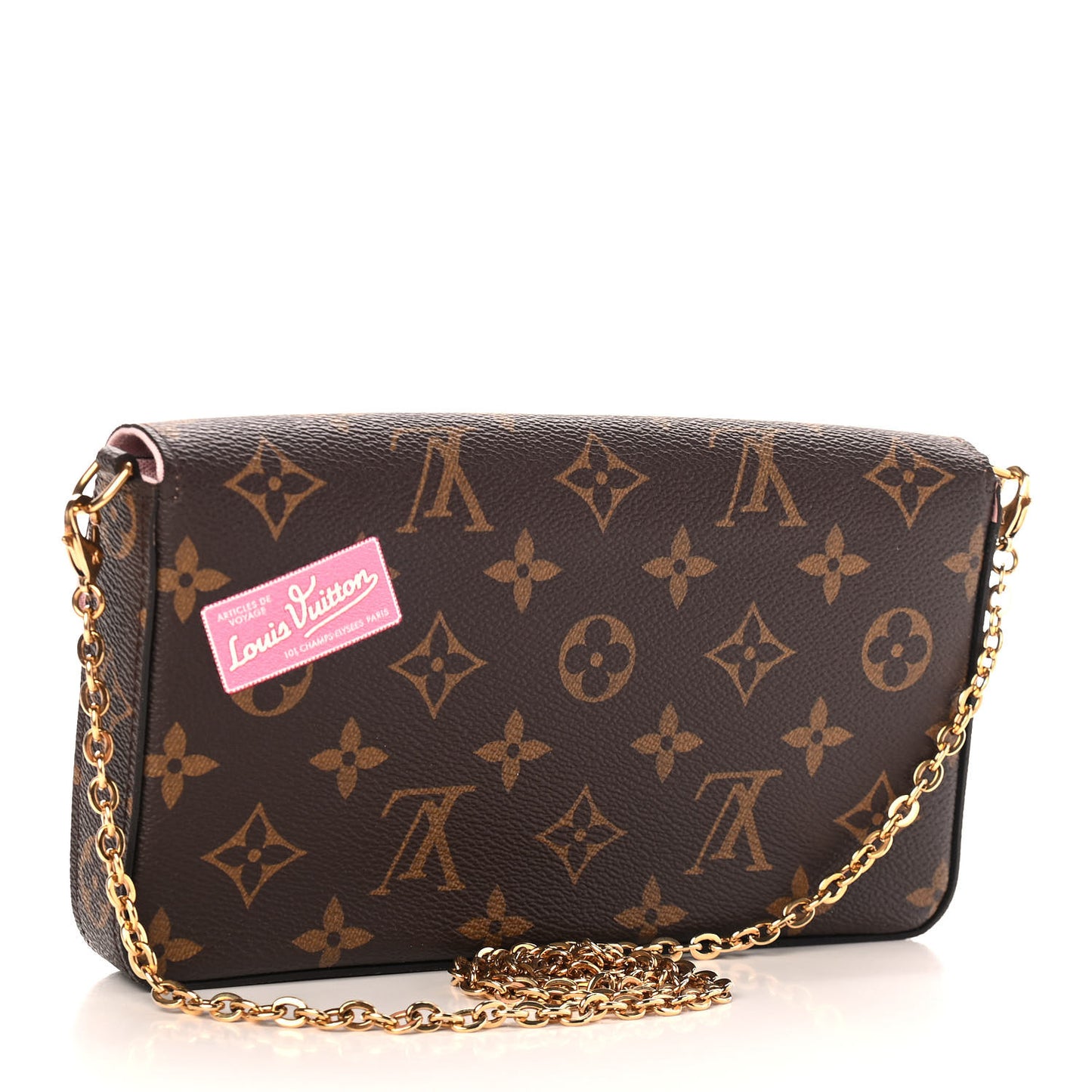 Monogram My LV World Tour Pochette Felicie Chain Wallet Rose Ballerine