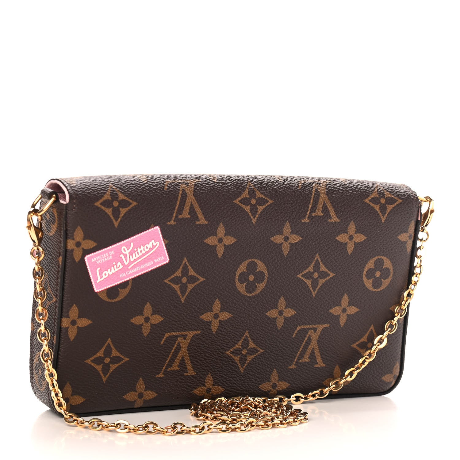 Louis Vuitton Monogram My LV World Tour Pochette Felicie Chain Wallet Rose Ballerine 4 of 10