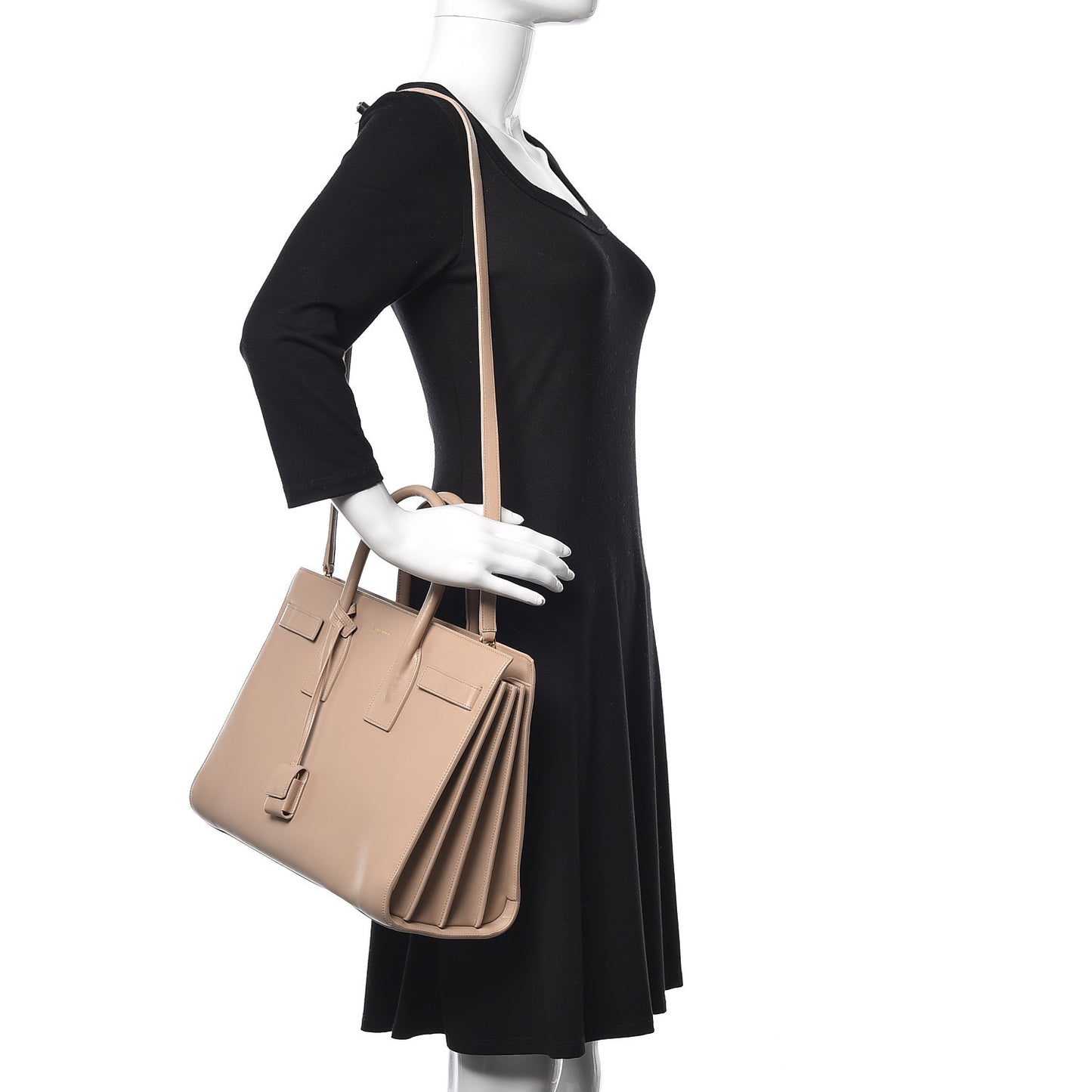 Calfskin Small Sac De Jour Dark Beige