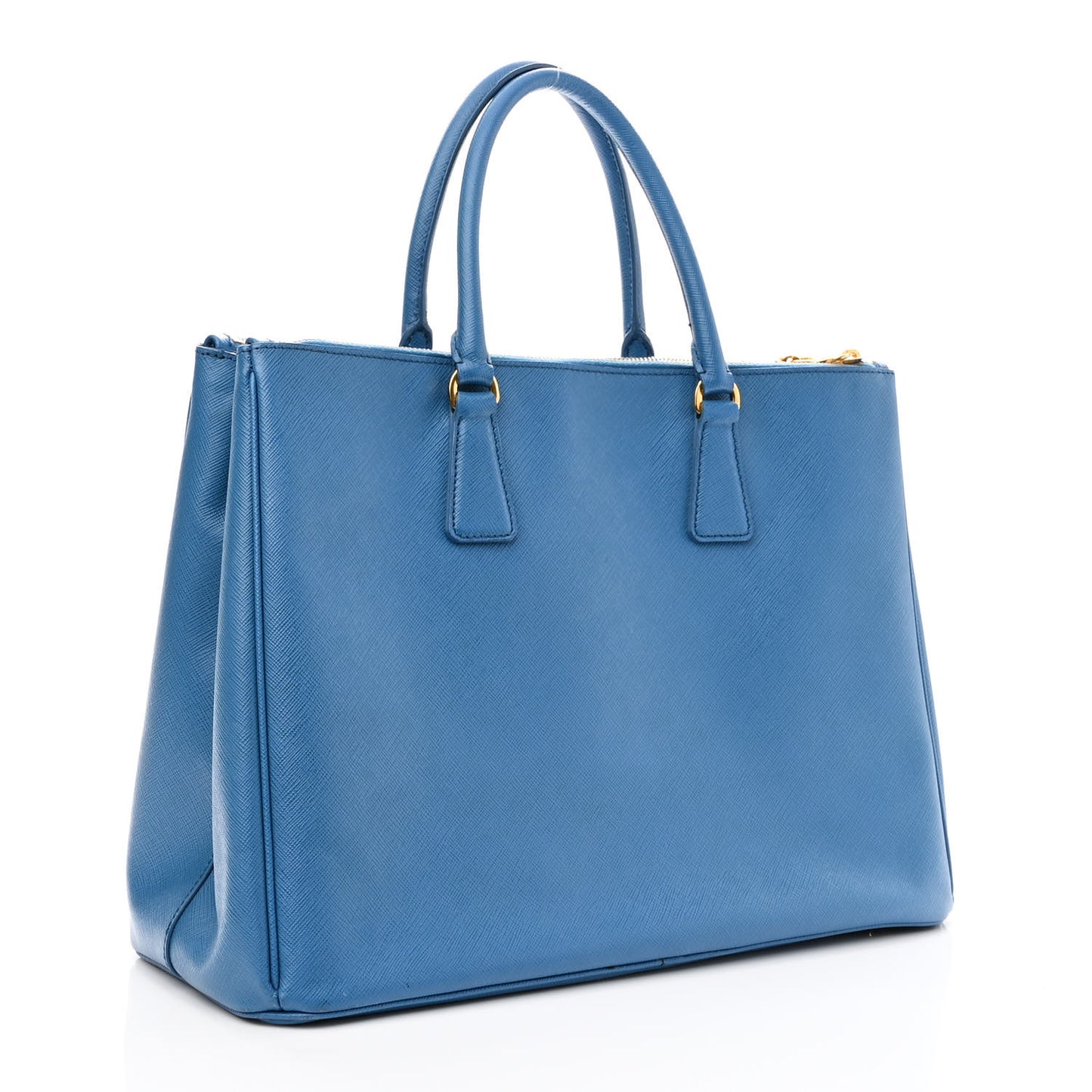 Saffiano Lux Large Galleria Double Zip Tote Cobalto