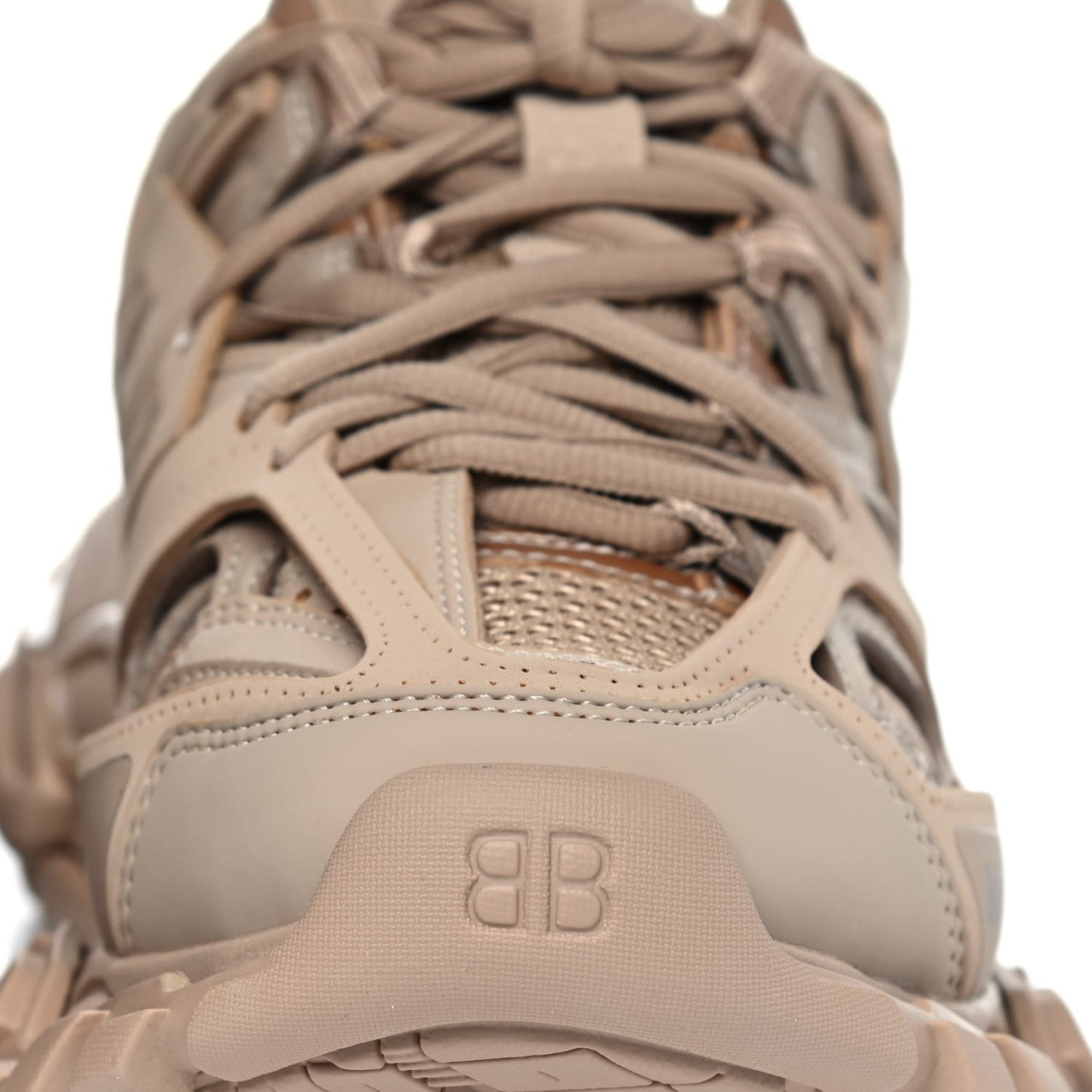 Mesh Rubber Uni-Matte Full Color Womens Track Sneakers 37 Full Beige