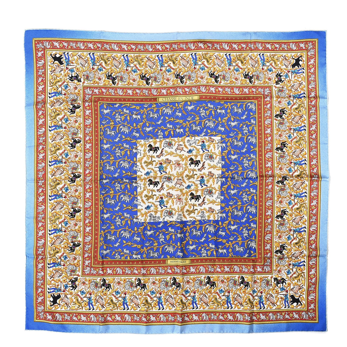 Silk Chasse En Inde Scarf 90