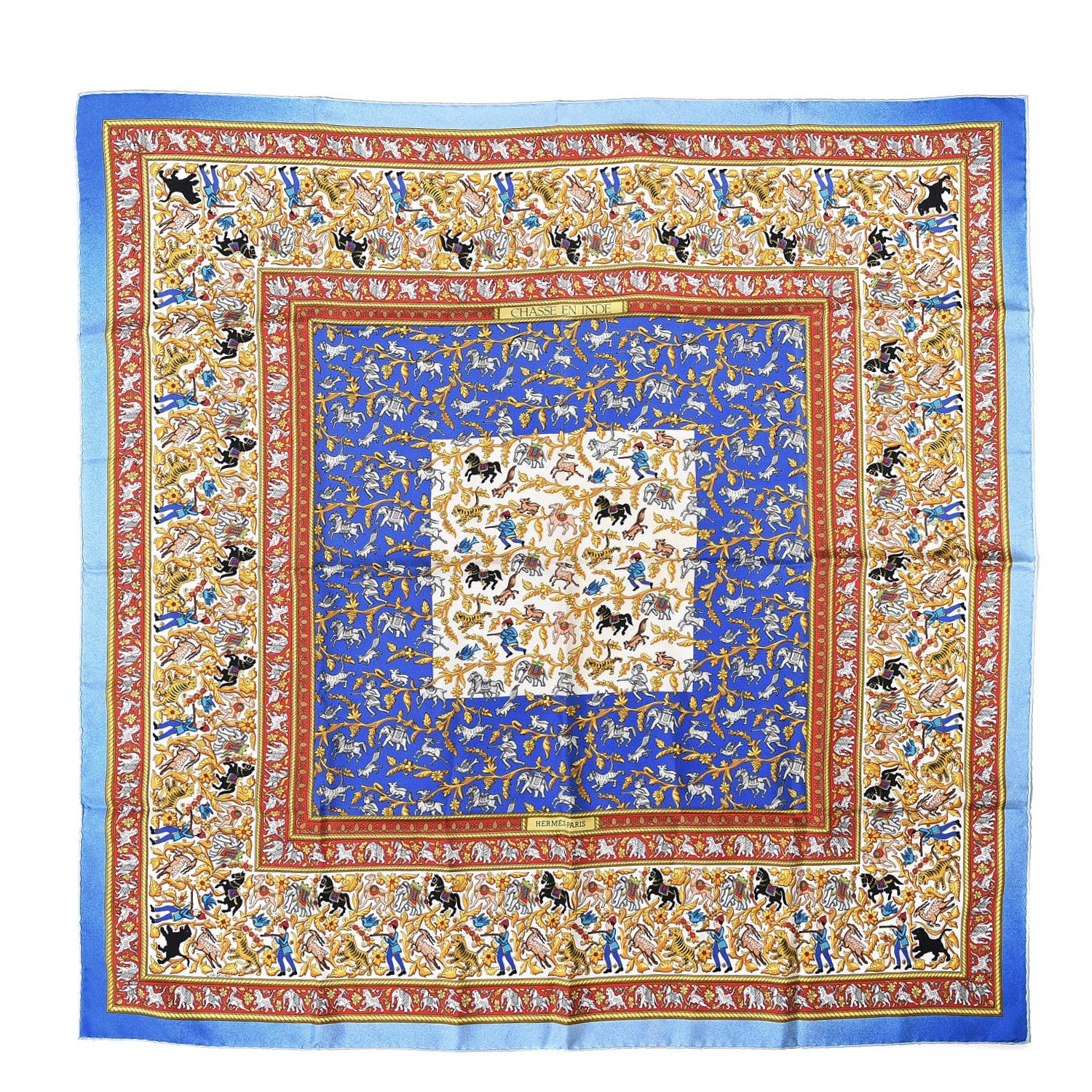 Hermes Silk Chasse En Inde Scarf 90 1 of 6
