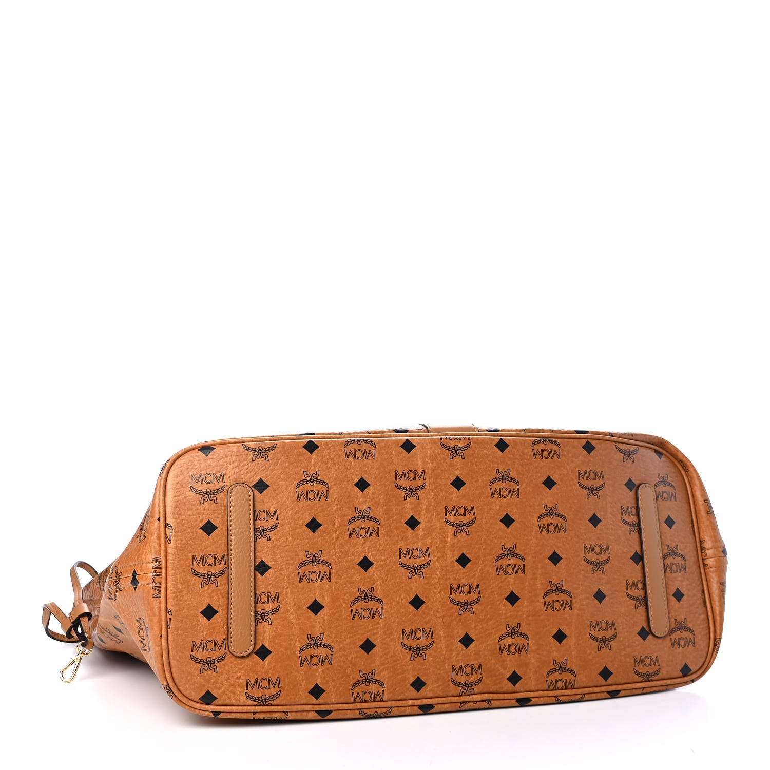 MCM Visetos Large Liz Reversible Shopper Tote Cognac 6 of 13