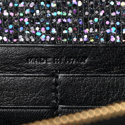Saint Laurent Glitter Classic Monogram Chain Wallet Black Multicolor 7 of 10