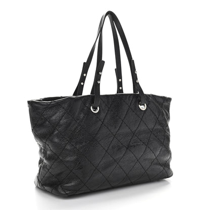 Chanel Glazed Calfskin Large On The Road Tote Black 3 of 15