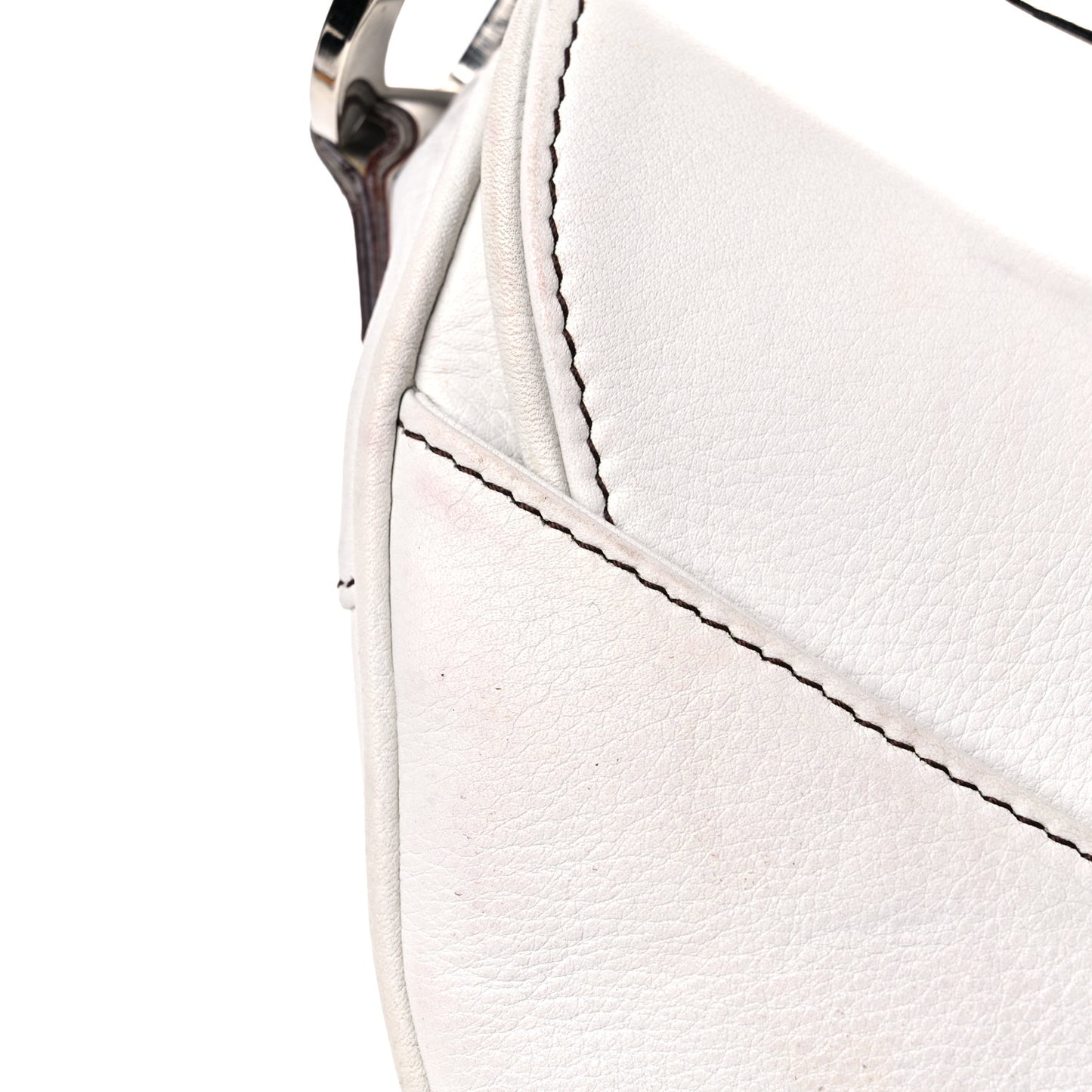 Calfskin Saddle Bag White