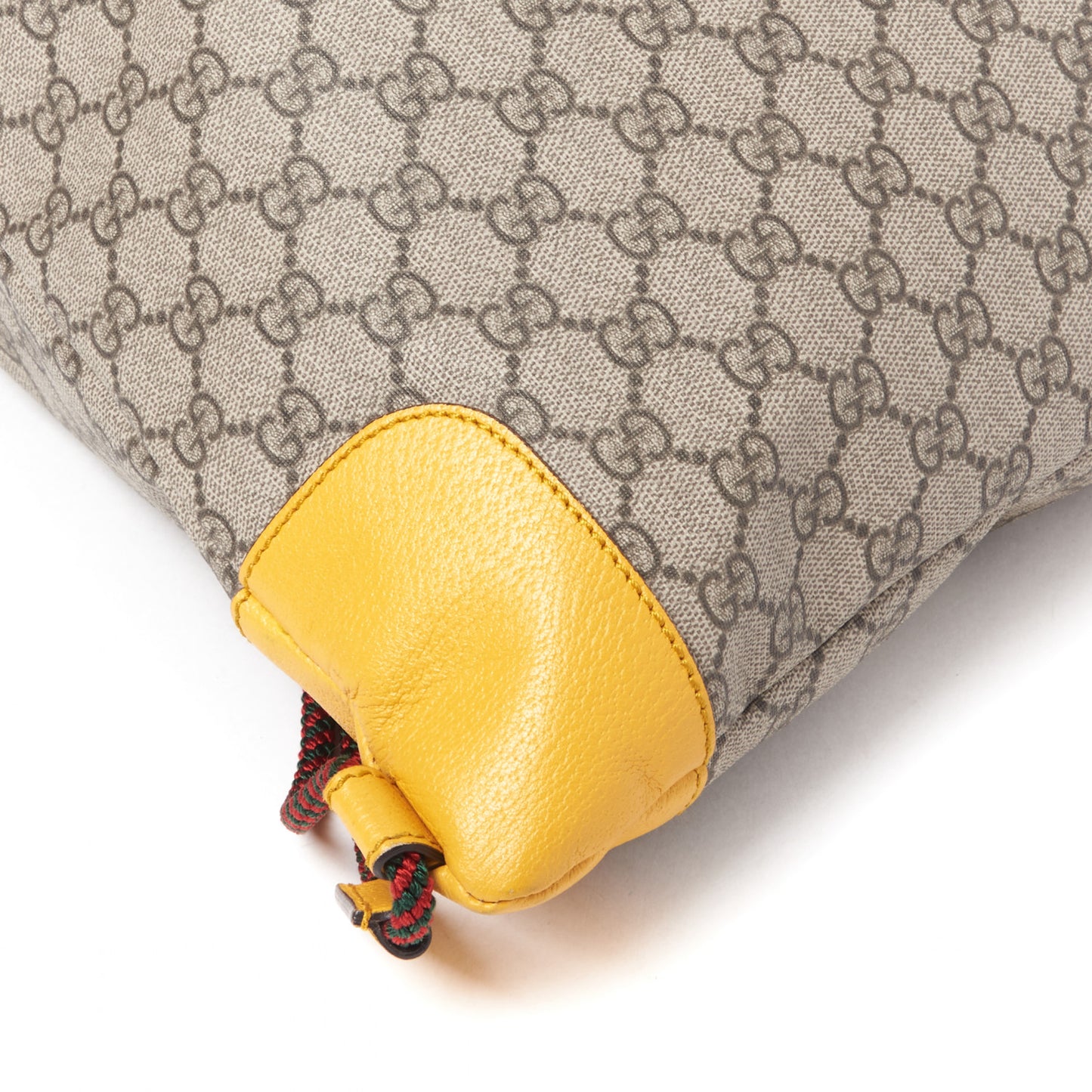 GG Supreme Monogram Neo Vintage Drawstring Backpack Beige New Acero Crop