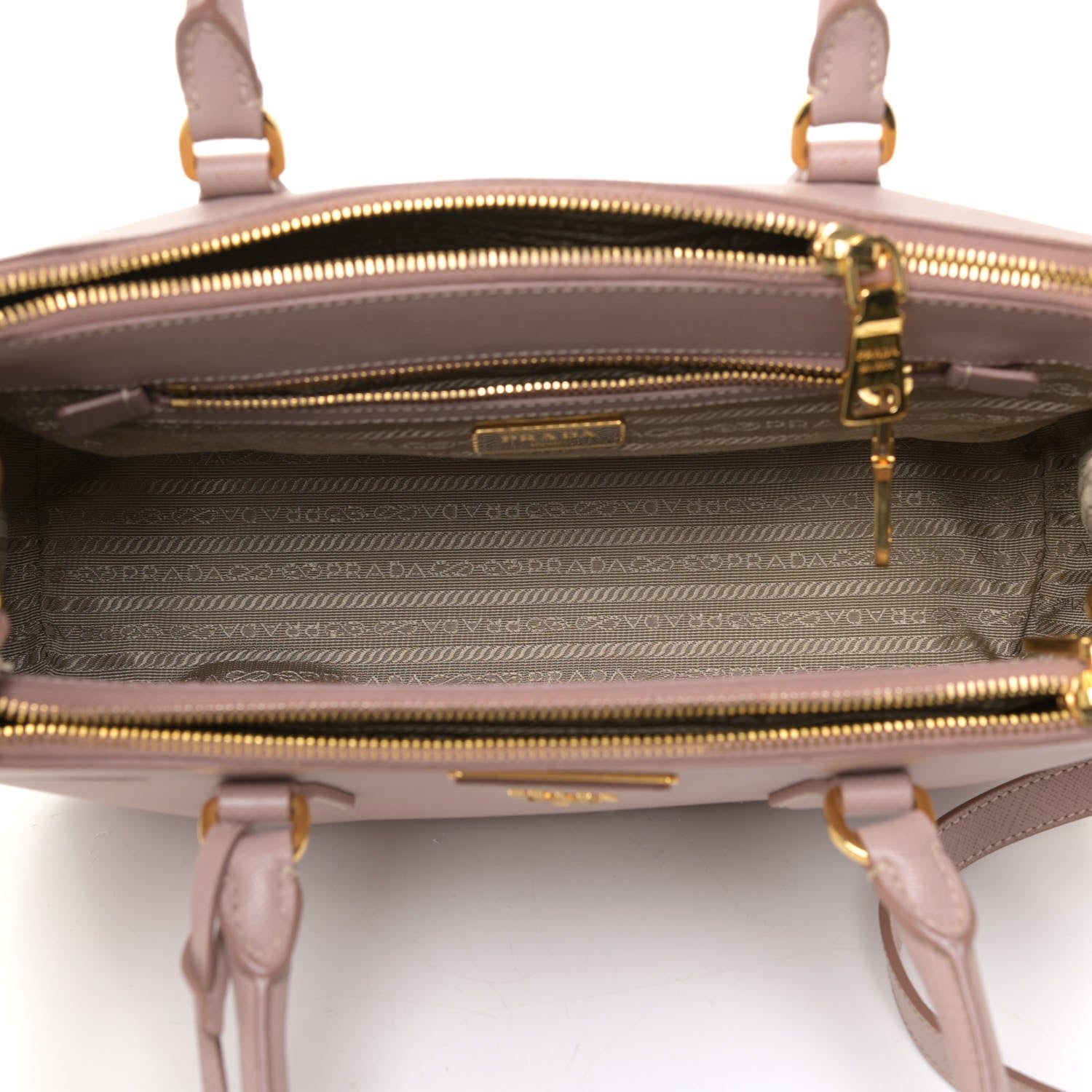 Prada Saffiano Small Galleria Double Zip Tote Cammeo 4 of 8
