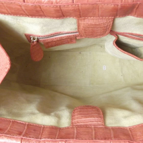 Nancy Gonzalez Crocodile Satchel Peach 8 of 17