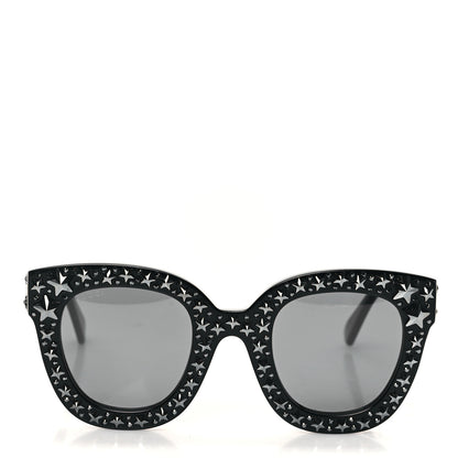 Gucci Acetate Stars Cat Eye Sunglasses GG0116S Black 1 of 9
