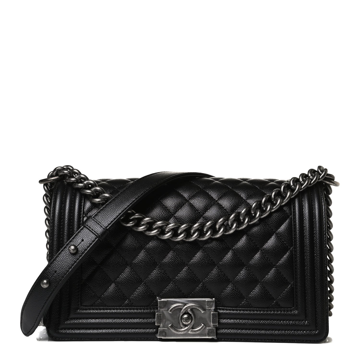 Chanel Caviar Quilted Medium Boy Flap Black 1 of 13