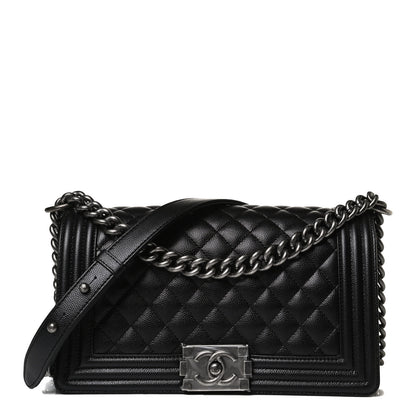 Chanel Caviar Quilted Medium Boy Flap Black 1 of 13