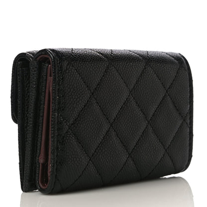 Chanel Caviar Quilted Double Flap Wallet Black 4 of 11