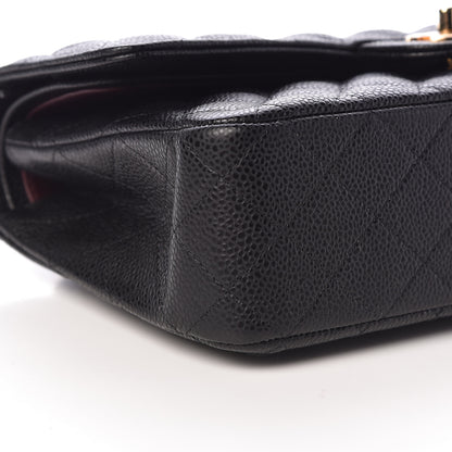 Chanel Caviar Quilted Medium Double Flap Black 9 of 10