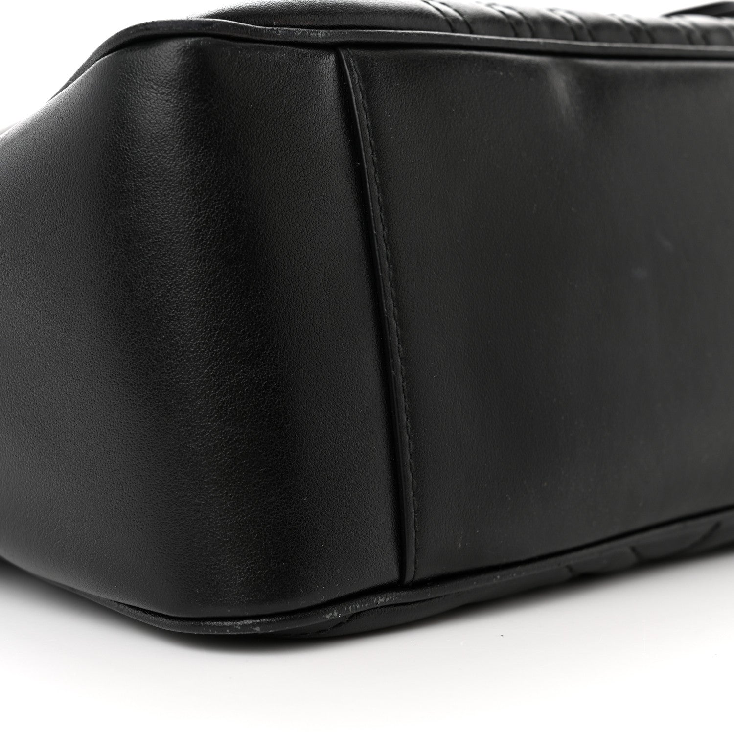 Gucci Calfskin Matelasse Large GG Marmont Shoulder Bag Black 9 of 13
