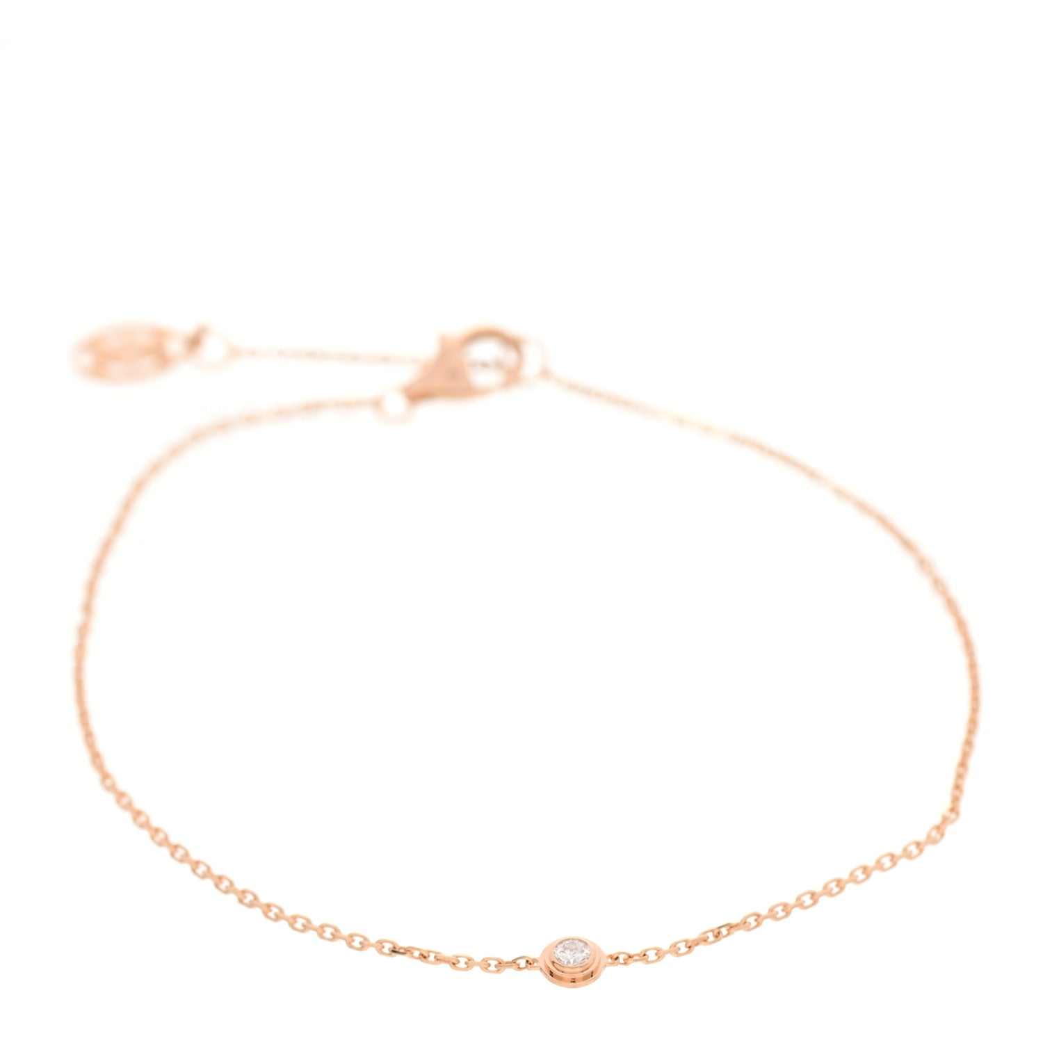 Cartier 18K Pink Gold Diamond XS D'Amour Bracelet 1 of 6