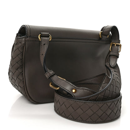 Bottega Veneta Nappa Intrecciato BV Luna Shoulder Bag New Steel 3 of 9