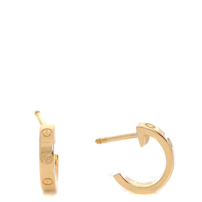 Cartier 18K Yellow Gold Small LOVE Hoop Earrings 1 of 7