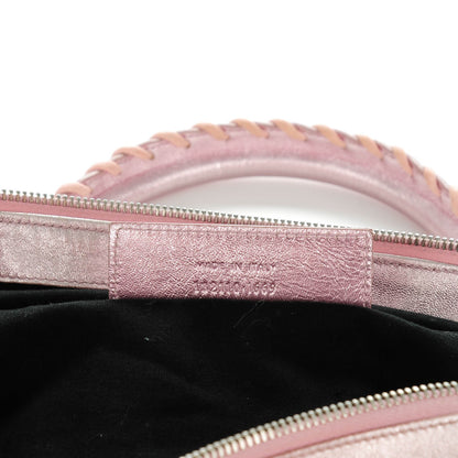 Balenciaga Metallic Agneau Classic Hardware Work Sparkle Pale Rose 8 of 8