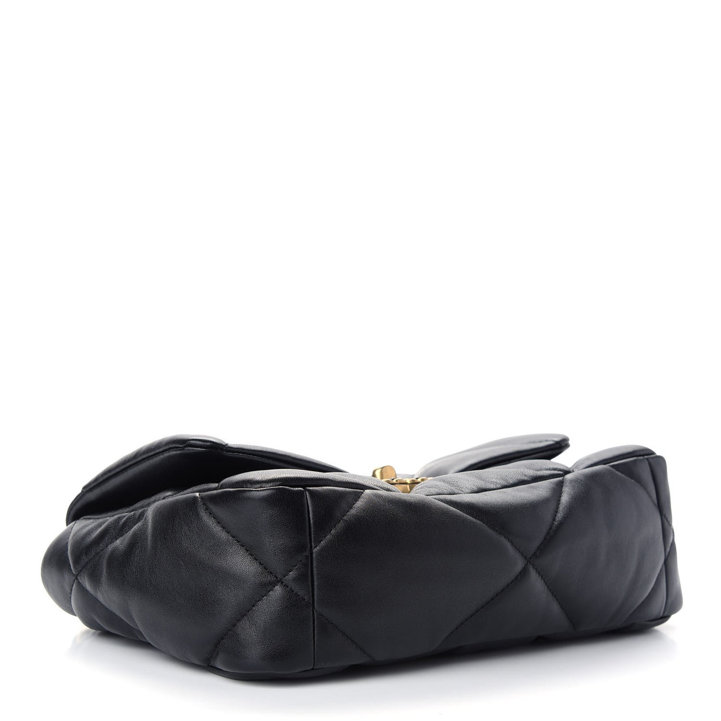 Lambskin Quilted Medium Chanel 19 Flap Black