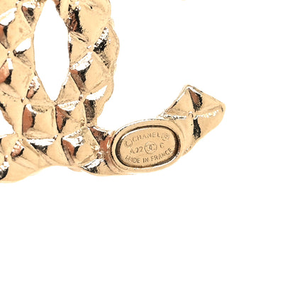 Chanel Metal Crystal CC Earrings Gold 4 of 5