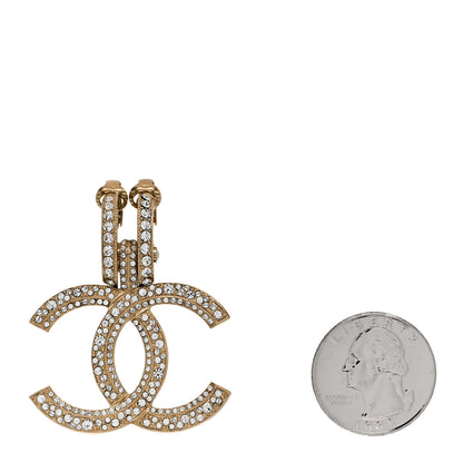 Chanel Crystal CC Single Clip On Earring Gold 2 of 5