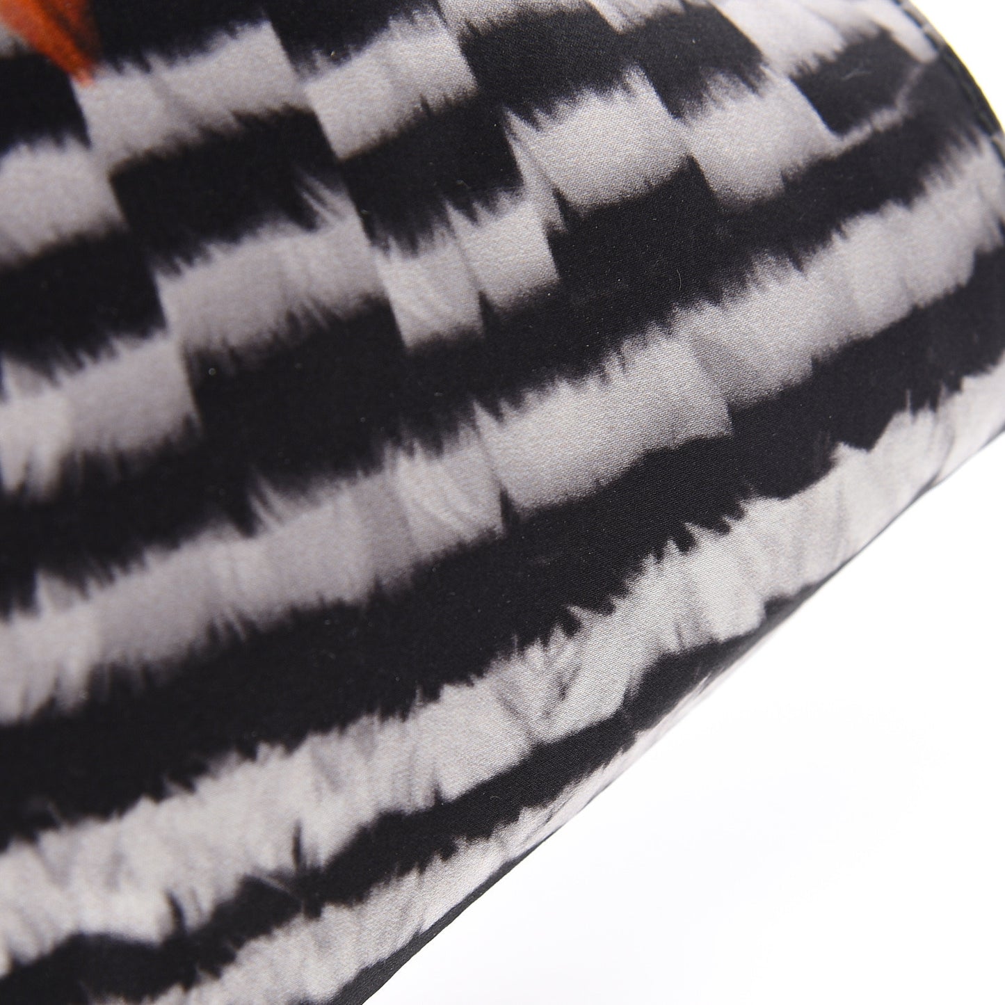 Silk Printed De Manta Clutch Red Black White