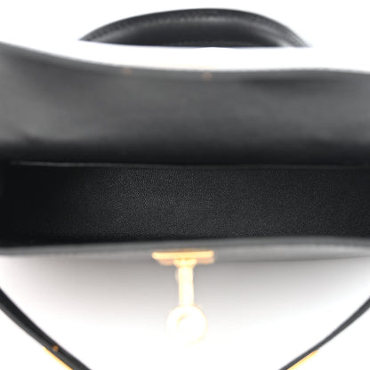 Hermes Tadelakt Mini Kelly Sellier 20 Black 5 of 11
