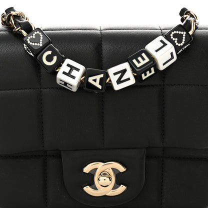 Chanel Lambskin Resin Crystal Square Quilted Mini Monacoco Flap Black 7 of 10