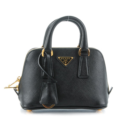 Prada Saffiano Lux Mini Promenade Tote Black 1 of 8