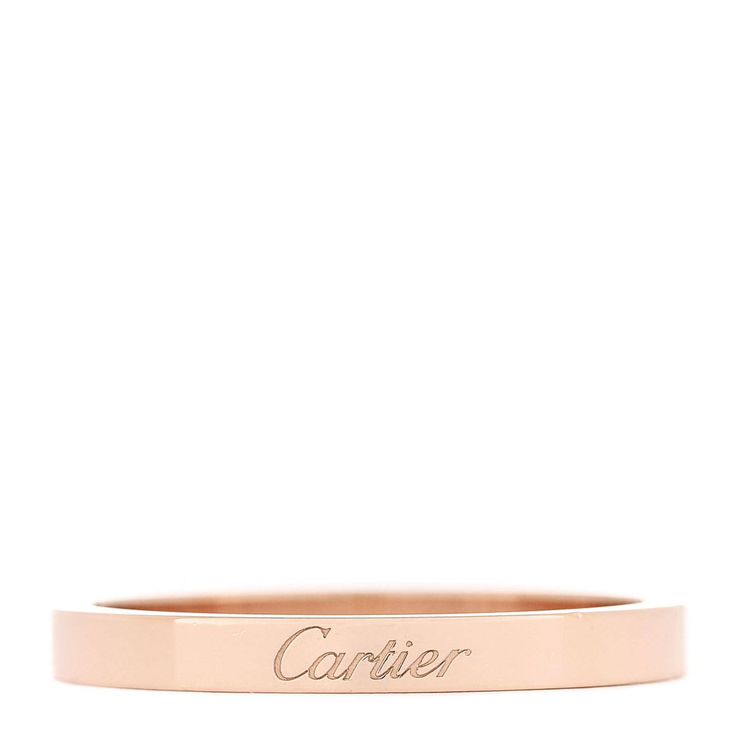 18K Pink Gold 3mm C De Cartier Wedding Band Ring 72 14