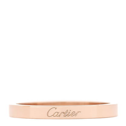 Cartier 18K Pink Gold 3mm C De Cartier Wedding Band Ring 72 14 1 of 6