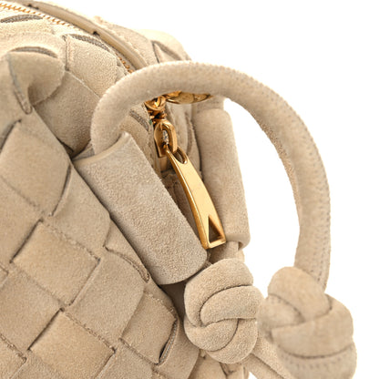 Bottega Veneta Suede Intrecciato Small Loop Camera Bag Sand 10 of 12