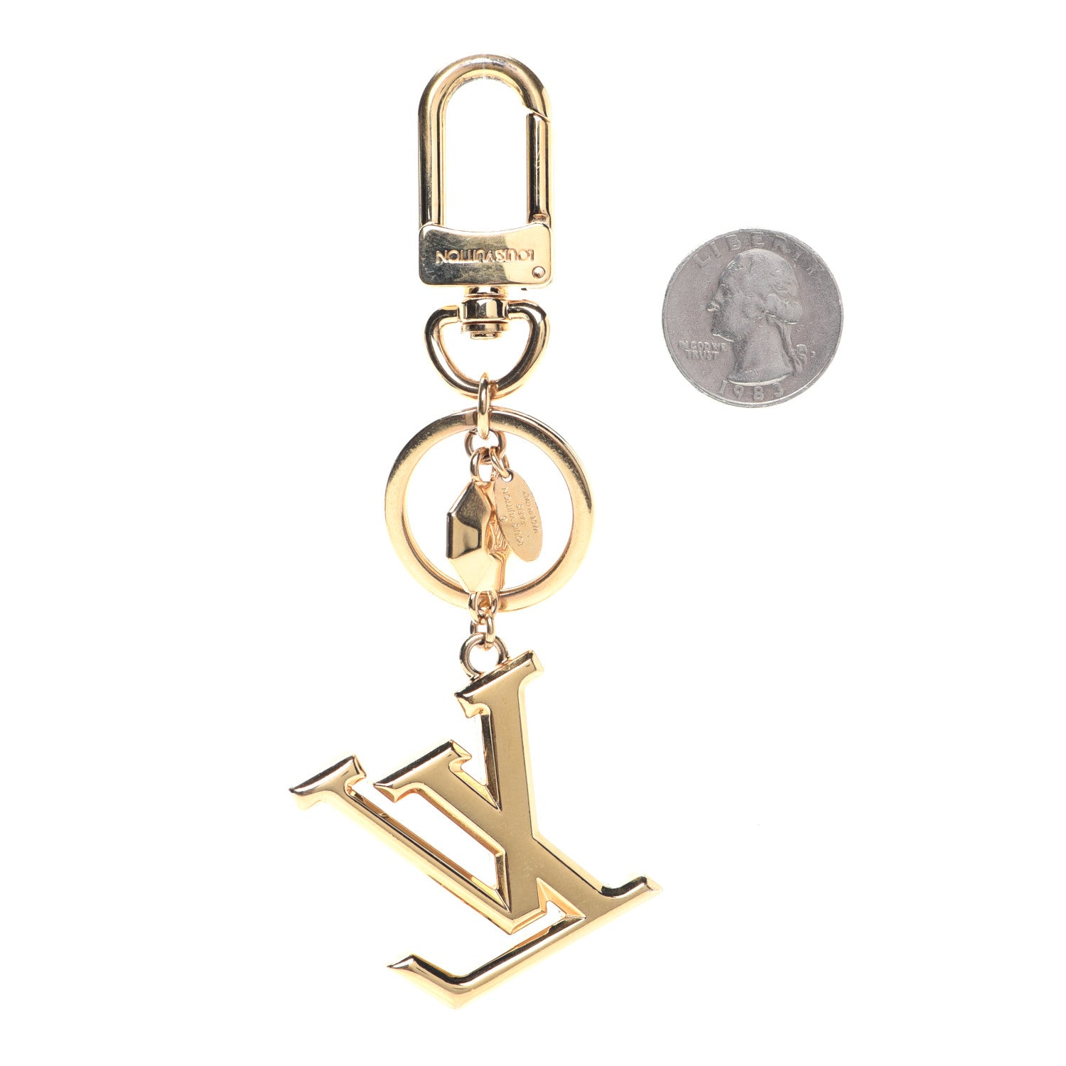 Louis Vuitton LV Facettes Bag Charm Key Holder Gold 2 of 4