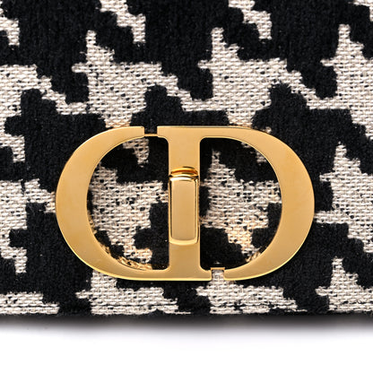 Christian Dior Technical Canvas Macro Houndstooth Medium Caro Bag Black White 12 of 12