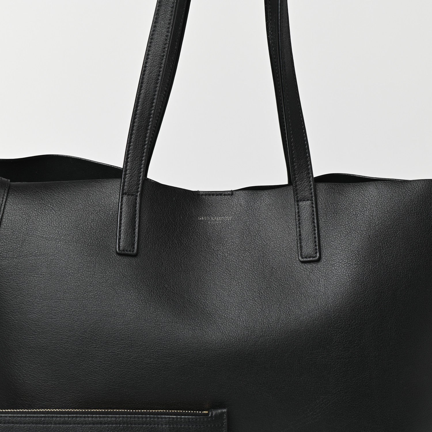 Saint Laurent Calfskin Large Shopping Tote Black 7 of 9